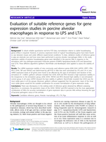 Evaluation of suitable reference genes for gene expression studies in porcine alveolar macrophages in response to LPS and LTA