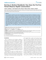 Burning in banksia woodlands: How does the fire-free period influence reptile communities?