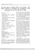 The pond culture of Anguilla australis in New Zealand - with special reference to techniques and management of the experimental farm at Te Kaha, Bay of Plenty. Pt.1.  [1983]