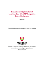 Evaluation and optimisation of Less-than-Best-Eﬀort TCP congestion control mechanisms