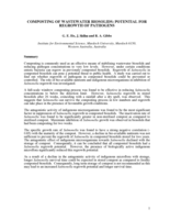 Composting of wastewater biosolids: Potential for regrowth of pathogens
