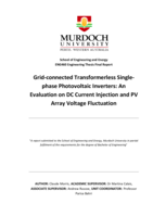 Grid-connected transformerless single-phase photovoltaic inverters: an evaluation on DC current injection and PV array voltage fluctuation