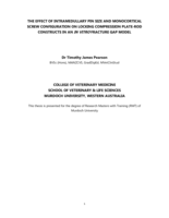 The effect of intramedullary pin size and monocortical screw configuration on locking compression plate-rod constructs in a in vitro fracture gap model