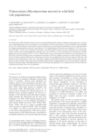 Tuberculosis (Mycobacterium microti) in wild field vole populations
