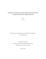 Development of a comprehensive approach to physical and psychosocial safety: The physical and psychosocial workplace safety model