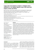 Large‐scale transcriptome analysis in chickpea ( Cicer arietinum L.), an orphan legume crop of the semi‐arid tropics of Asia and Africa