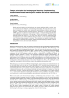 Design principles for heutagogical learning: Implementing student-determined learning with mobile and social media tools