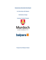 An internship with Balpara: Distribution design customer funded projects