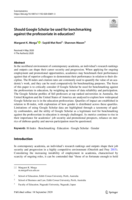 Should Google Scholar be used for benchmarking against the professoriate in education?