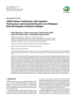Adult patients’ satisfaction with inpatient nursing care and associated factors in an Ethiopian referral hospital, Northeast, Ethiopia