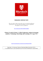 Exploratory analysis in learning analytics