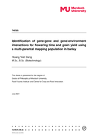 Identification of gene-gene and gene-environment interactions for flowering time and grain yield using a multi-parental mapping population in barley