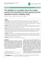 The reliability of a portable clinical force plate used for the assessment of static postural control: repeated measures reliability study