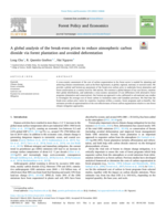 A global analysis of the break-even prices to reduce atmospheric carbon dioxide via forest plantation and avoided deforestation