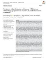 Prevalence and antimicrobial resistance of MRSA across different pig age groups in an intensive pig production system in Australia