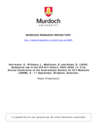 Substance use in the WA HIV Cohort: 2002-2008