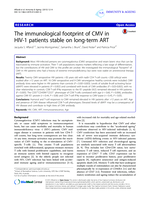 The immunological footprint of CMV in HIV-1 patients stable on long-term ART