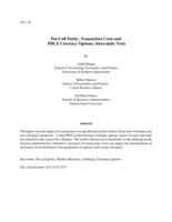 Put-call parity, transactions costs and PHLX currency options: intra-daily tests