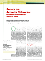 Sensor and actuator networks: Protecting environmentally sensitive areas