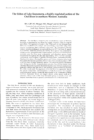 The fishes of Lake Kununurra, a highly regulated section of the Ord River in northern Western Australia