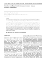 Miombo woodland termite mounds: resource islands for small vertebrates?