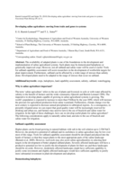 Developing saline agriculture: Moving from traits and genes to systems