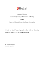 A study on Tamil Nadu's approach to deal with the electricity crisis and analyze if it is the best way forward