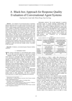 A black-box approach for response quality evaluation of conversational agent systems