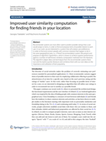 Improved user similarity computation for finding friends in your location