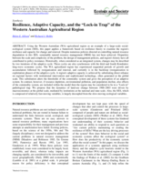 Resilience, adaptive capacity, and the lock-in trap of the Western Australian agricultural region