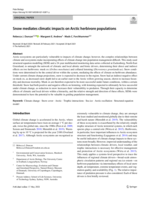 Snow mediates climatic impacts on Arctic herbivore populations
