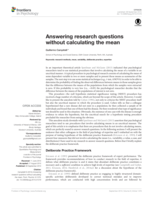 Answering research questions without calculating the mean