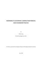 Responding to catastrophe: Learning from perinatal death in midwifery practice