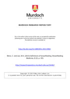 Definitions of breastfeeding