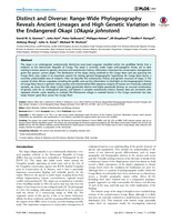 Distinct and diverse: Range-wide phylogeography reveals ancient lineages and high genetic variation in the endangered okapi (Okapia johnstoni)