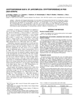 Cryptosporidium suis n. sp. (Apicomplexa: Cryptosporidiidae) in pigs (Sus scrofa)