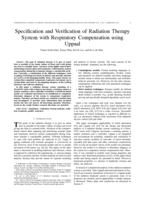 Specification and verification of radiation therapy system with respiratory compensation using Uppaal