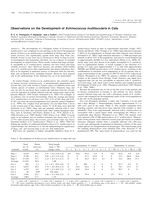 Observations on the Development of Echinococcus multilocularis in Cats