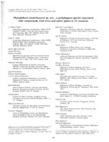 Phytophthora niederhauserii sp. nov., a polyphagous species associated with ornamentals, fruit trees and native plants in 13 countries
