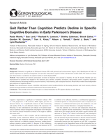 Gait rather than cognition predicts decline in specific cognitive domains in early Parkinson’s disease