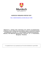 A comparative analysis of soft computing techniques used to estimate missing precipitation records