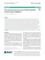 The construction of a new Clinical Quality of Life Scale (CLINQOL)