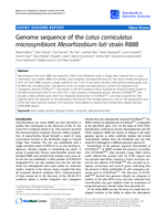 Genome sequence of the Lotus corniculatus microsymbiont Mesorhizobium loti strain R88B