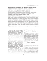 Pathogens of house mice on arid Boullanger Island and subantarctic Macquarie Island, Australia