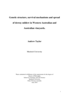 Genetic structure, survival mechanisms and spread of downy mildew in Western Australian and Australian vineyards