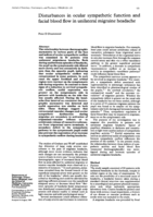 Disturbances in ocular sympathetic function and facial blood flow in unilateral migraine headache