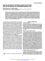 Simplified methods for obtaining purified oocysts from mice and for growing Cryptosporidium parvum in vitro