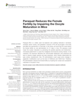 Paraquat reduces the female fertility by impairing the Oocyte maturation in Mice