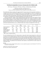 Nutritional manipulation increases intramuscular fat in finisher gilts