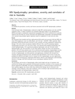 HIV lipodystrophy: Prevalence, severity and correlates of risk in Australia